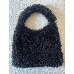 URBAN OUTFITTERS Gaia Shaggy, Faux Fur Shoulder Bag, Black NWOT